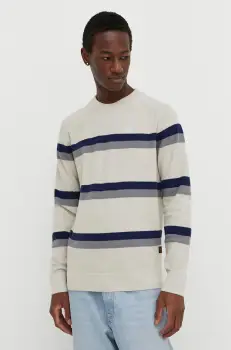 G-Star Raw pulover din amestec de lana barbati, culoarea bej imagine