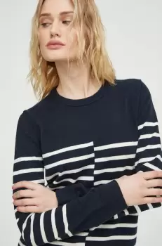 G-Star Raw pulover din amestec de lana femei, culoarea albastru marin imagine