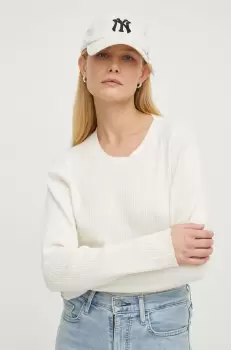 G-Star Raw pulover din amestec de lana femei, culoarea bej imagine