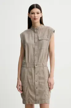 G-Star Raw rochie culoarea bej, mini, evazati, D26026-D454 imagine