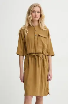 G-Star Raw rochie culoarea galben, mini, drept, D26023-D522 imagine