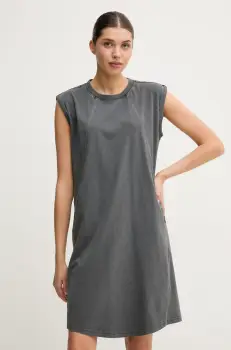 G-Star Raw rochie din bumbac culoarea gri, mini, drept, D26081-C756 imagine