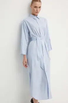 G-Star Raw rochie din bumbac midi, oversize, D24625-D592 imagine