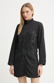 G-Star Raw rochie jeans culoarea negru, mini, mulata, D25363-D540 imagine
