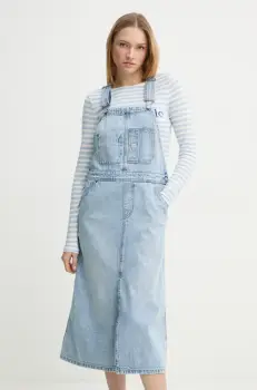 G-Star Raw rochie jeans midi, drept imagine