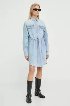 G-Star Raw rochie jeans mini, drept imagine