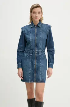 G-Star Raw rochie jeans mini, mulata, D25362-D301 imagine