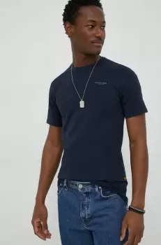 G-Star Raw tricou barbati, culoarea albastru marin, neted imagine