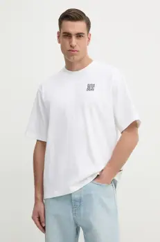 G-Star Raw tricou din bumbac barbati, culoarea alb, cu imprimeu, D25975-C784 imagine