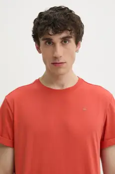 G-Star Raw tricou din bumbac barbati, culoarea alb, neted, D16396-B353 imagine