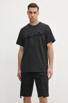 G-Star Raw tricou din bumbac barbati, culoarea negru, cu imprimeu, D25148-C784 imagine