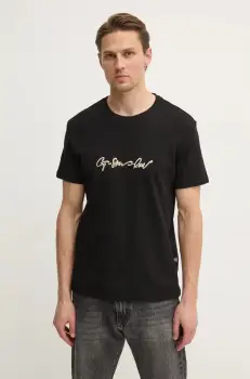 G-Star Raw tricou din bumbac barbati, culoarea negru, cu imprimeu, D25150-C812 imagine