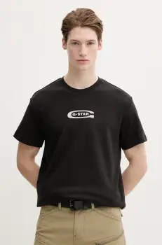 G-Star Raw tricou din bumbac barbati, culoarea negru, cu imprimeu, D25967-C812 imagine