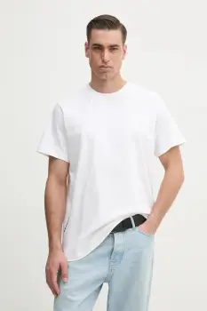 G-Star Raw tricou din bumbac culoarea alb, uni, D26449-C784 imagine