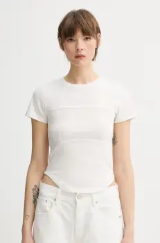 G-Star Raw tricou din bumbac culoarea bej, D26072-D601 imagine