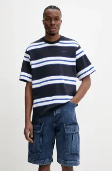 G-Star Raw tricou din bumbac culoarea bleumarin, cu imprimeu, D25962-D973 imagine