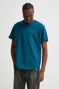 G-Star Raw tricou din bumbac culoarea turcoaz, neted imagine