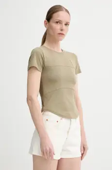 G-Star Raw tricou din bumbac culoarea verde, D26072-D601 imagine