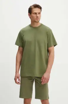 G-Star Raw tricou din bumbac culoarea verde, neted imagine
