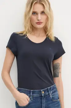 G-Star Raw tricou din bumbac femei, culoarea albastru marin imagine