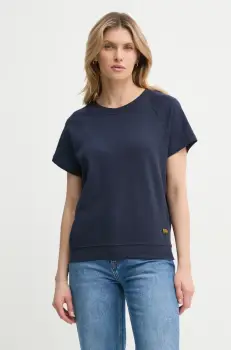G-Star Raw tricou din bumbac femei, culoarea albastru marin imagine