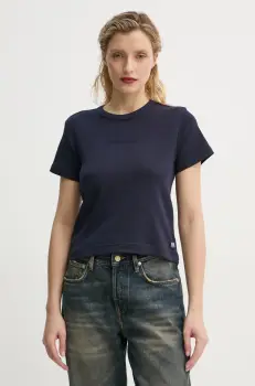G-Star Raw tricou din bumbac femei, culoarea albastru marin, D26423-C812 imagine