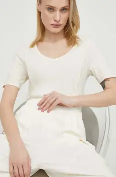 G-Star Raw tricou din bumbac femei, culoarea bej imagine