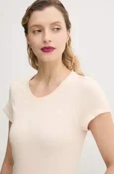 G-Star Raw tricou din bumbac femei, culoarea bej imagine