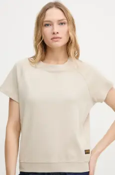 G-Star Raw tricou din bumbac femei, culoarea bej imagine