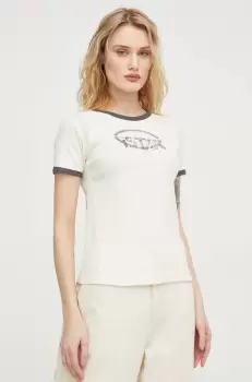 G-Star Raw tricou din bumbac femei, culoarea bej imagine