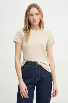 G-Star Raw tricou din bumbac femei, culoarea bej, D24499-B059 imagine
