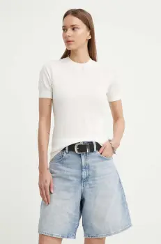 G-Star Raw tricou din bumbac femei, culoarea bej, D24604-D597 imagine