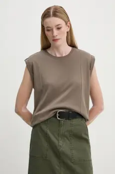 G-Star Raw tricou din bumbac femei, culoarea maro, D25032-C812 imagine