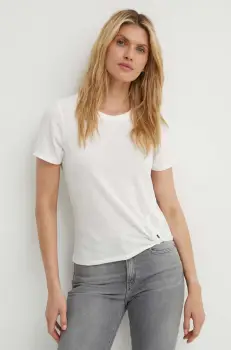 G-Star Raw tricou femei, culoarea alb, D24661-D602 imagine