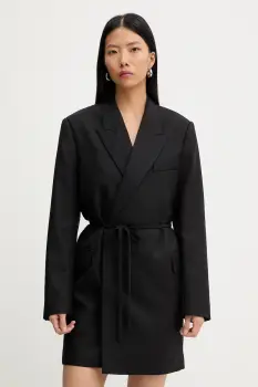 G-Star rochie cu lana culoarea negru, mini, drept, D28041-E200 imagine