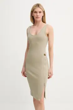 G-Star rochie din bumbac culoarea bej, mini, mulata, D26593-D275 imagine