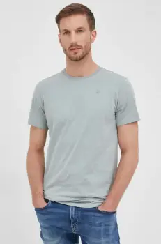 G-Star tricou din bumbac barbati, culoarea verde, uni, D16411-336 imagine