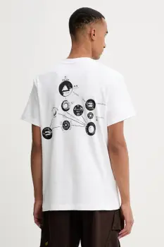 G-Star tricou din bumbac culoarea alb, cu imprimeu, D27721.D976 imagine