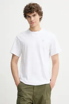 G-Star tricou din bumbac culoarea alb, uni, D24449-B255 imagine