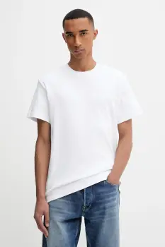 G-Star tricou din bumbac culoarea alb, uni, D26823.D976 imagine