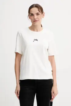 G-Star tricou din bumbac culoarea bej, D26907.D976 imagine