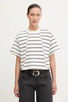 G-Star tricou din bumbac culoarea bej, D27180.E134 imagine