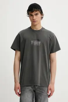 G-Star tricou din bumbac culoarea gri, cu imprimeu, D26049-C756 imagine