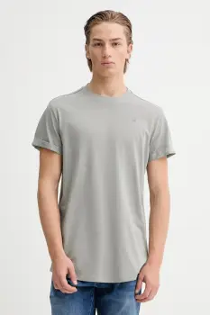 G-Star tricou din bumbac culoarea gri, neted, D16396-B353 imagine