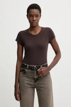 G-Star tricou din bumbac culoarea maro, D24533-4107 imagine