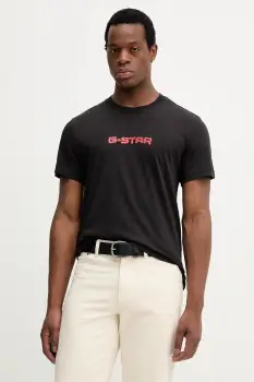 G-Star tricou din bumbac culoarea negru, cu imprimeu, D26832.D975 imagine