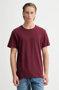 G-Star tricou din bumbac culoarea rosu, neted, D16411-336 imagine