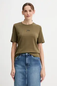 G-Star tricou din bumbac culoarea verde, D26907.D976 imagine