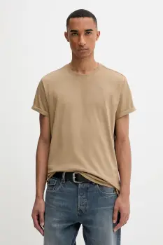 G-Star tricou din bumbac culoarea verde, uni, D16396-B353 imagine