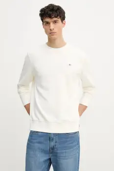 Gant bluza barbati, culoarea alb, cu imprimeu imagine